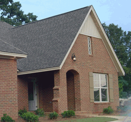 Front entrance of one of the houses we designed and built.