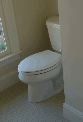 Finished toilet fixture.