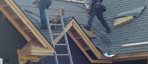 Architectural shingles going on, with closed valley (no exposed valley flashing)